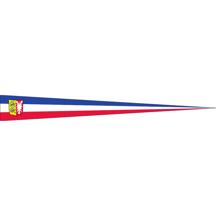 Wimpel Schleswig-Holstein Landesdienstflagge 160 g/m² ca. 30 x 150 cm