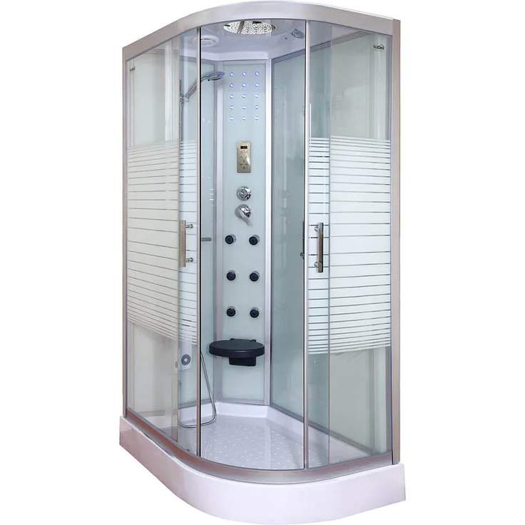 HOME DELUXE Duschkabine WHITE PEARL - 120 x 80 cm Rechts