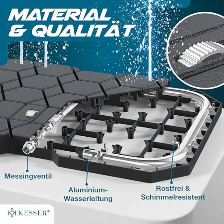 KESSER Gartendusche Bodendusche anthrazit, für Groß, Klein & Vierbeiner, inklusive Adapter & Montagezubehör – Bild 7