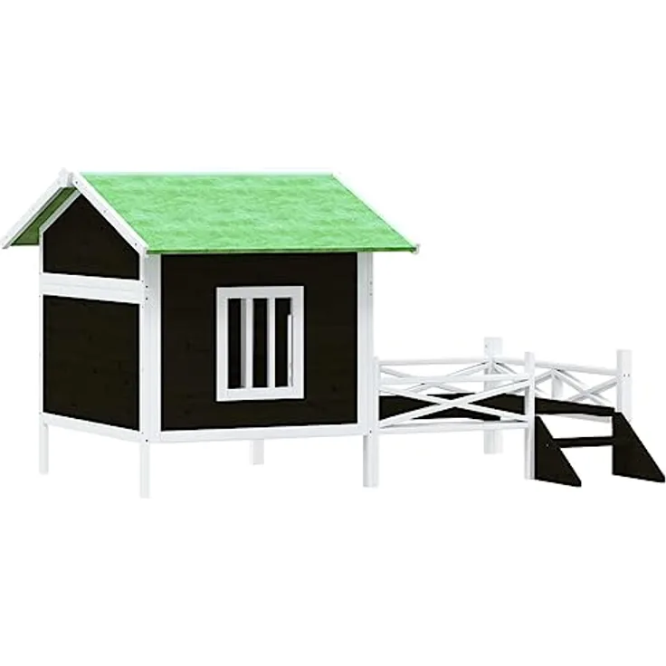 vidaXL Hundehütte Grau 159x120x88,5 cm Massivholz Kiefer