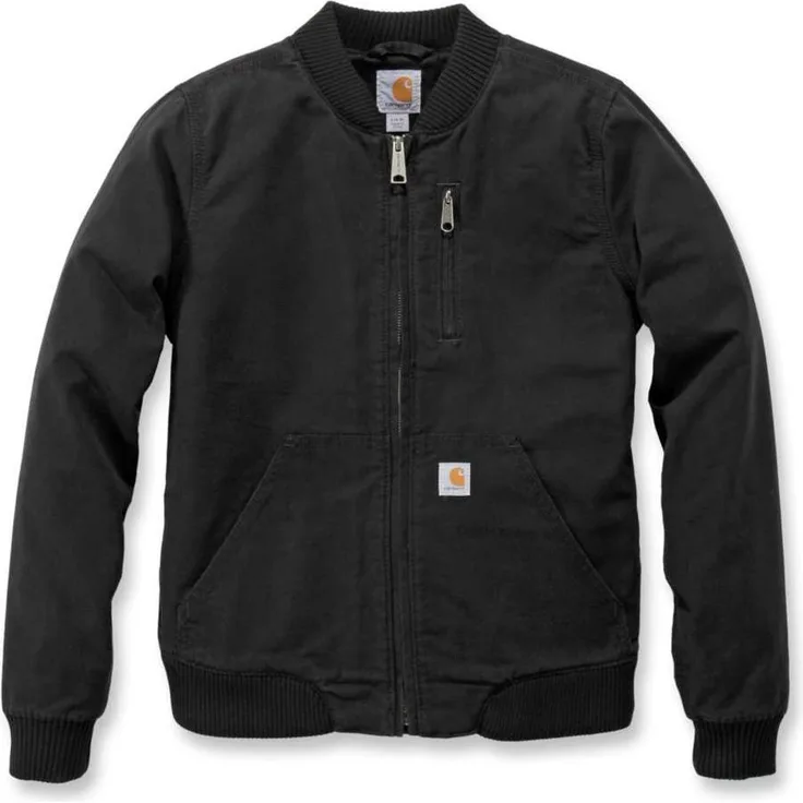 Carhartt Crawford, Arbeitsjacke aus Baumwolle mit atmungsaktiven Eigenschaften, Schwarz, XS