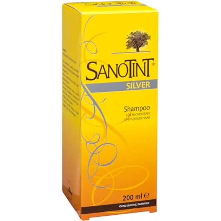 Sanotint Silver Shampoo, Spezialshampoo für blondiertes und graues Haar, 200 ml – Bild 3