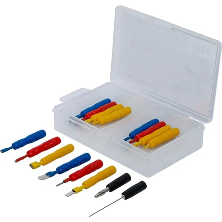 BGS technic Multimeter BGS Prüfspitzen-Sortiment 8516, 16-tlg. mit 4 mm Anschluss und verschiedenen Adaptergrößen – Bild 1