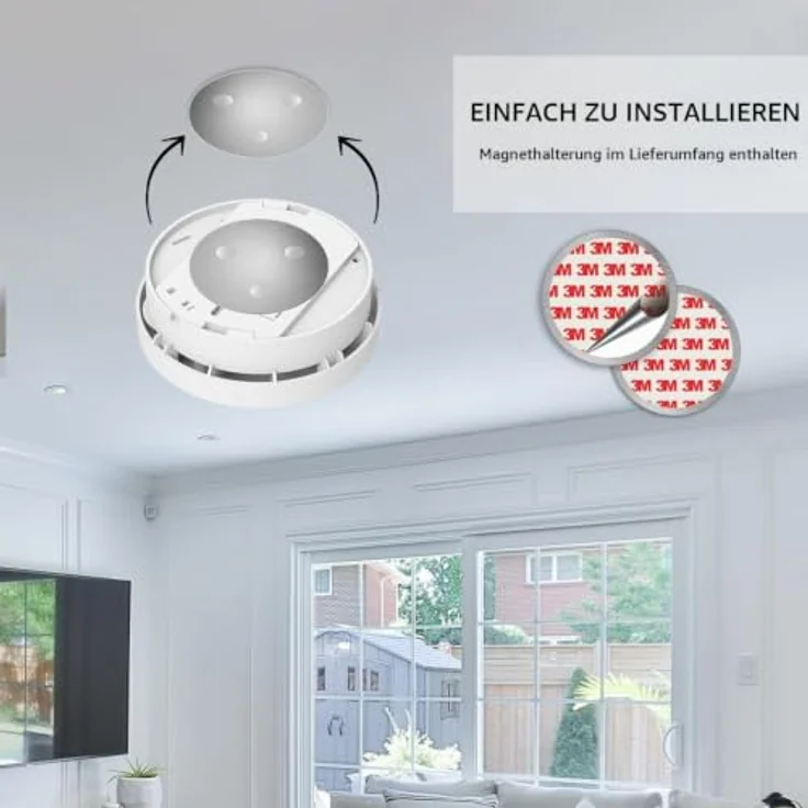 ELRO FS1510 Rauchmelder 10-Pack, mit 10-Jahres-Batterie, optischem Sensor und Magnethalterung, entspricht EN14604 – Bild 4