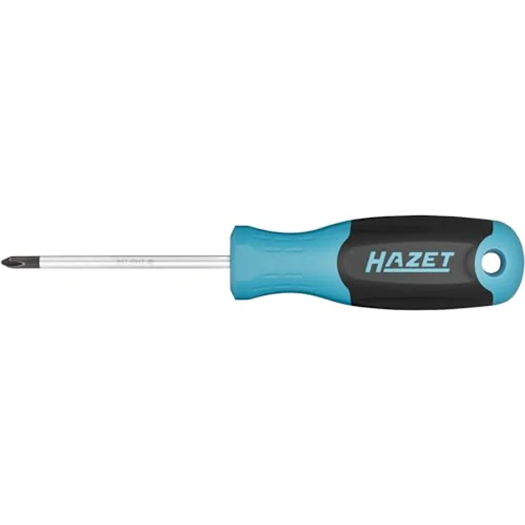Hazet Schraubendreher 811-PH1, PH1 Kreuzschlitz, 185 mm Rundklinge, 4,5 mm Durchmesser, rutschfester 3-Komponenten-Griff, hohe Kraftübertragung, schwarz – Bild 2