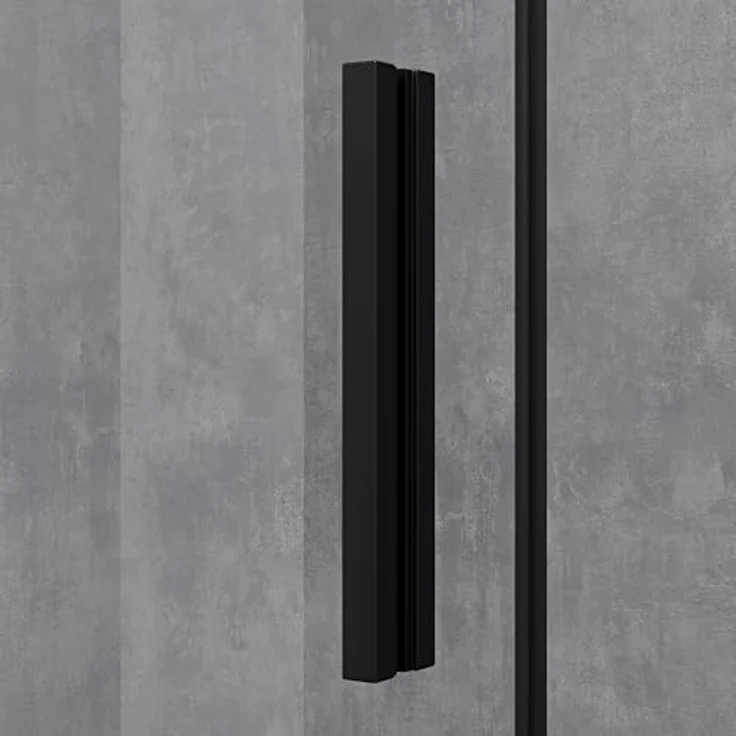 doporro Eckdusche Duschkabine Schiebetür 8mm ESG mit NANO R18, 100x70 cm, Schwarzes Einscheibensicherheitsglas – Bild 5