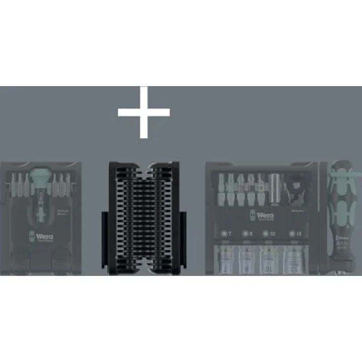 Wera Bohrer- und Bitset Tool-Check Modular Set 1, 21-teiliges Set mit Winkelschlüsseln, Adapter und flexiblem Scharnier – Bild 7