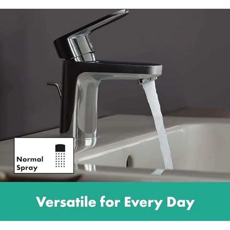 hansgrohe Vernis Blend, Spültischarmatur mit Zugstangen-Ablaufgarnitur, EcoSmart und Air Power Technologie – Bild 3