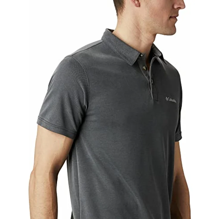 Columbia Nelson Point Polo, Herren Poloshirt aus angenehmem Material, Schwarz, Größe L – Bild 5