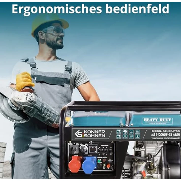 Könner & Söhnen KS9100HDE-1/3 ATSR Diesel-Stromgenerator, 6.5 kW Notstromaggregat mit VTS-Technologie und 15 L Tank – Bild 5