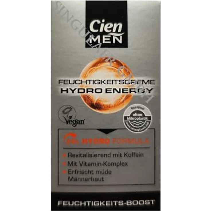 Cien MEN Hydro Energy Feuchtigkeitscreme mit Hyaluron & Koffein, 24h Frischekick, 50 ml – Bild 1