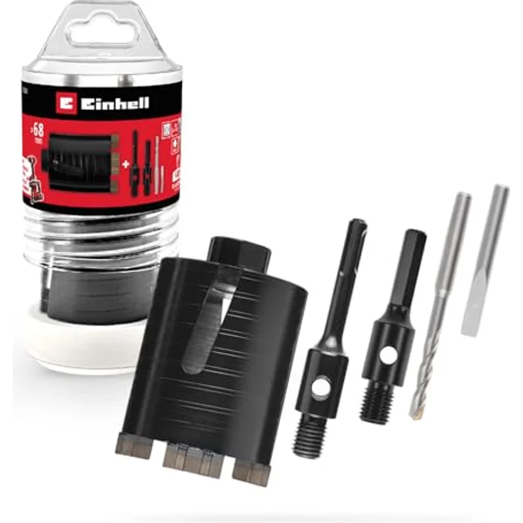 Einhell 170068 Diamant-Hohlbohrkronen-Set, 68 mm, für präzise Bohrungen in harten Materialien – Bild 1
