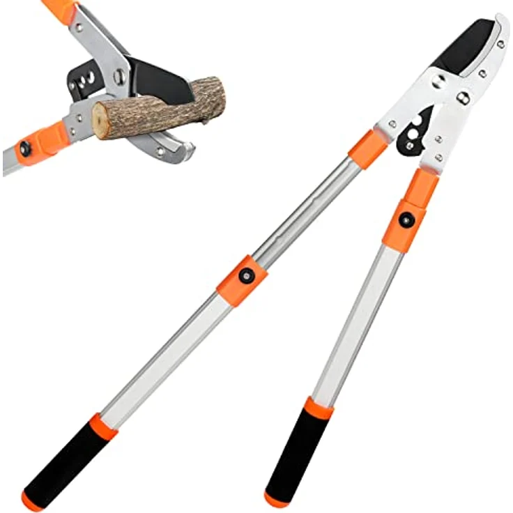 Kurtzy Hochleistungs Baumschere Teleskop Amboss Astschere 67-100 cm - Ausziehbare Garten Baumschere & Teleskop Astschere - Professionelle Rasierklingen Heckenschere für Dicke Äste – Bild 1