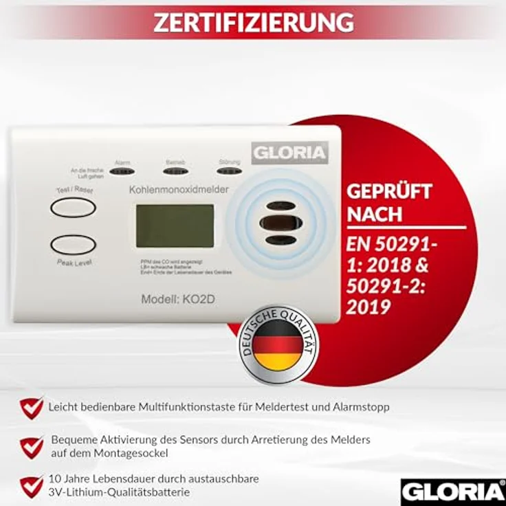 Kohlenmonoxidmelder Kidde CO-Alarm KO2D – Bild 4