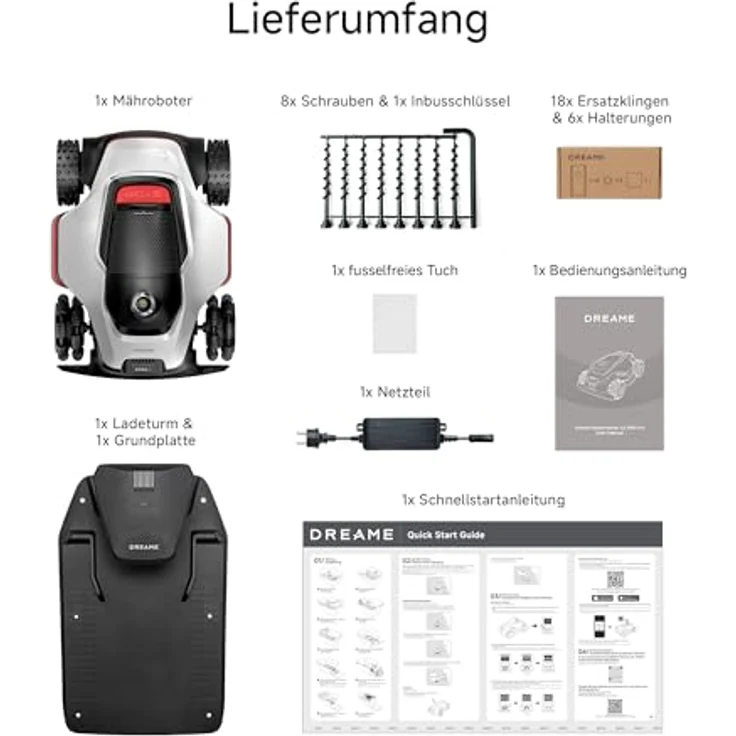 DREAME A3 AWD Pro-3500 Mähroboter mit OmniSense 3.0, 360° 3D LiDAR, KI-Objekterkennung und Allradantrieb, geeignet für Flächen bis 3.500 m², max. Neigung 80% – Bild 9