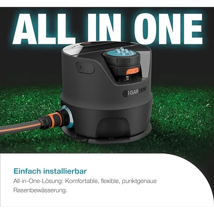 Gardena AquaPrecise, solarbetriebenes Bewässerungssystem für Rasen bis 320 m² mit Bluetooth App-Steuerung – Bild 3