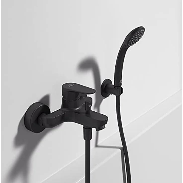 Ideal Standard Badearmatur Cerafine O Aufputz, Duscharmatur mit Silk Black Oberfläche, energie- und wassersparend, Heißwassertemperaturbegrenzer, leichte Bedienung durch LightMove Technologie – Bild 5