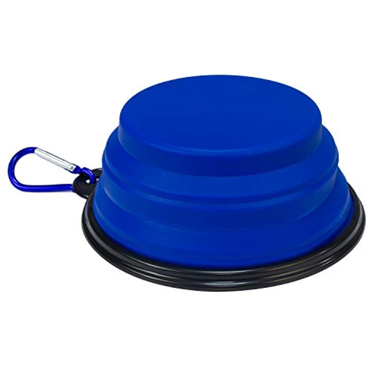 ARQUIVET Futternapf und Wassernapf für Hunde und Katzen, faltbar, aus Silikon, für Haustiere, Blau, Reise-Futternapf für Hunde und Katzen, 13 x 5 cm – Bild 3