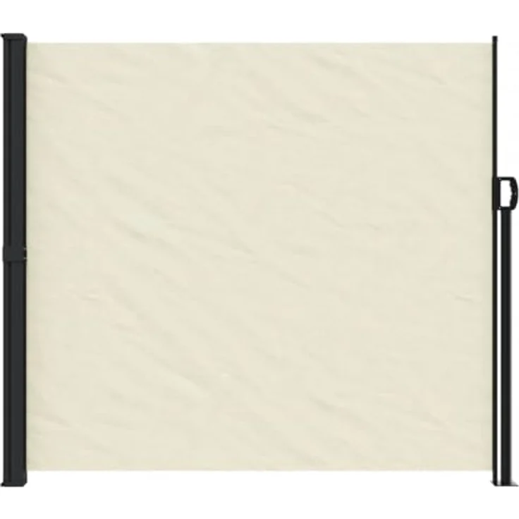 vidaXL Seitenmarkise, Wandmarkise mit PU-Beschichtung, Sichtschutz für Balkon Terrasse Garten, Windschutz Markise, Ausziehbar Creme Polyester – Bild 3