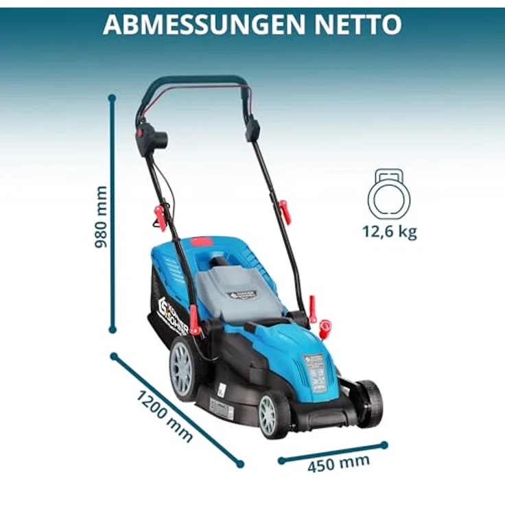 Könner & Söhnen Elektro-Rasenmäher KS 42LM, 1.800 W, Schnittbreite 42 cm, 3-in-1-Funktion, höhenverstellbar – Bild 8
