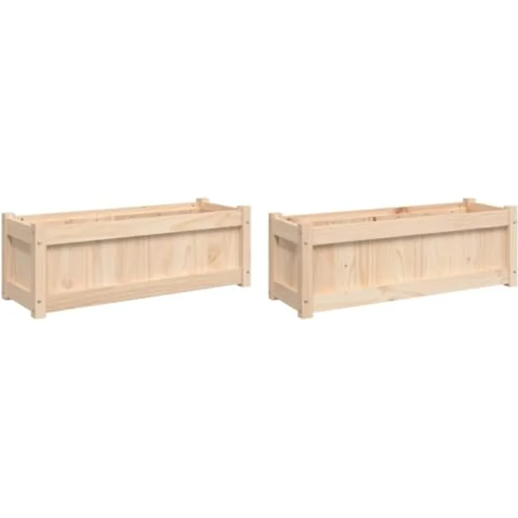 vidaXL Pflanzkübel 2 STK. Massivholz Kiefer
