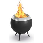höfats - Moon 45 rauchfreie Feuerschale mit Holzvergaser-Technologie, ⌀ 45 cm, Edelstahl