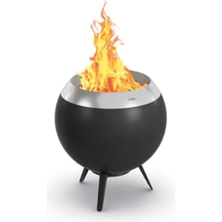höfats - Moon 45 rauchfreie Feuerschale mit Holzvergaser-Technologie, ⌀ 45 cm, Edelstahl