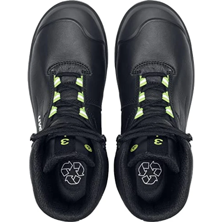 Uvex Safety 6872251 Sicherheitsschuh S3, robuster Sicherheitsstiefel in Schwarz und Gelb, Schuhgröße EU 51, ESD, wasserabweisendes Leder, atmungsaktive Materialien – Bild 6