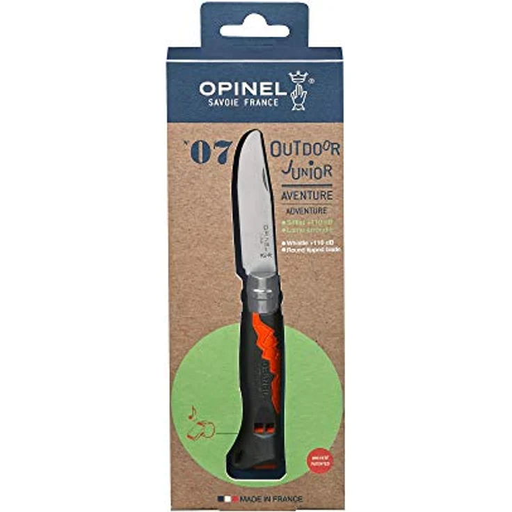 Opinel Outdoor Junior No. 07 Taschenmesser mit Pfeife khaki – Bild 2
