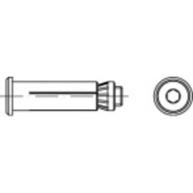 Alstertaler Schrauben & Präzisionsteile Hollo-Bolt, 60mm verzinkter Stahl, korrosionsgeschützt, 1 Stück