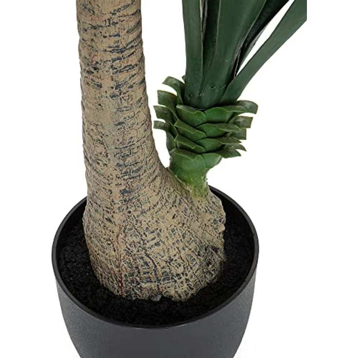 hjh OFFICE Kunstpflanze Yucca Palme Höhe 135 cm Palmlilie Kunstbaum groß Zimmerpflanze künstlich, 871007 – Bild 4