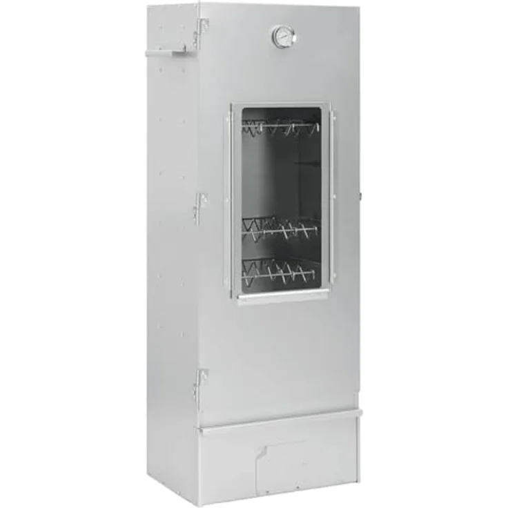vidaXL Räucherofen mit Holzspänen, Smoker Räucherschrank aus verzinktem Stahl, mit Thermometer und viel Platz zum Räuchern – Bild 1