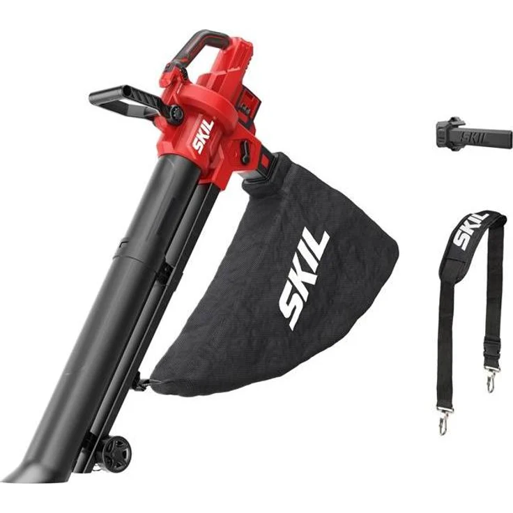 Skil GB1E0350CA, kabelloser Laubsauger + Laubbläser mit 240 km/h Blasgeschwindigkeit, 20 V Li-Ion-Akku, leichtes Design, robuste Kunststoffkonstruktion