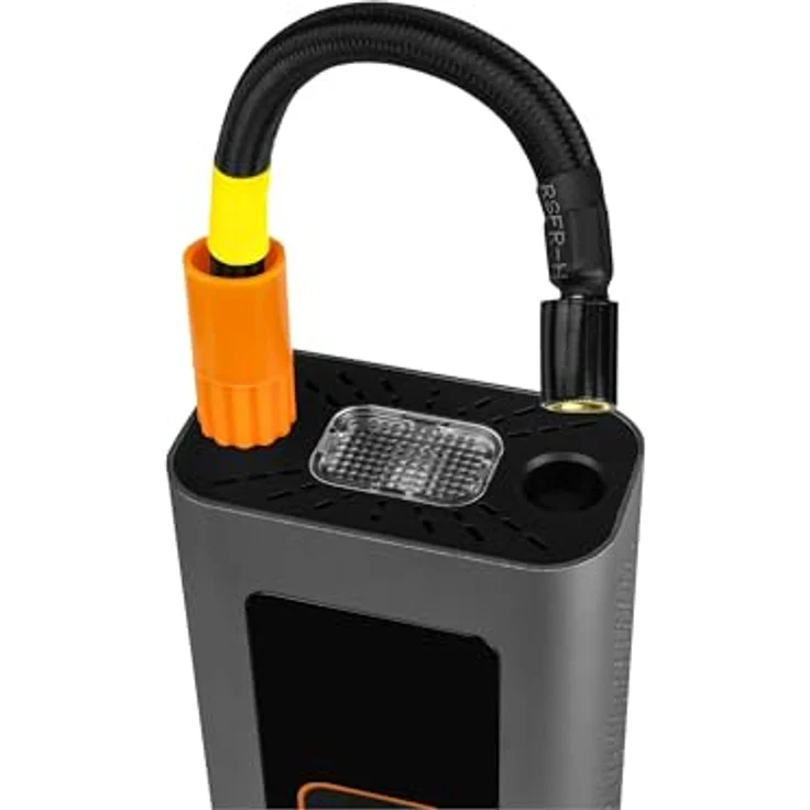 Eufab Mini-Kompressor aufladbar, mit integrierter Powerbank und LED Arbeitsleuchte – Bild 3