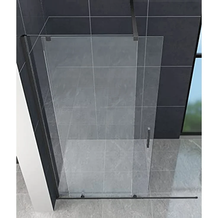 Glasdeals Inh. Lars Apitius Schiebetür-Duschwand TRAVERSO, Schwarz, 180 x 200 cm, Gehärtetes Glas, 8 mm – Bild 3
