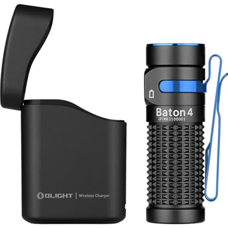 OLIGHT Baton 4 Kit, Mini LED Taschenlampe mit 1300 Lumen, wiederaufladbar, Ladecase, 190 Tage Laufzeit – Bild 1