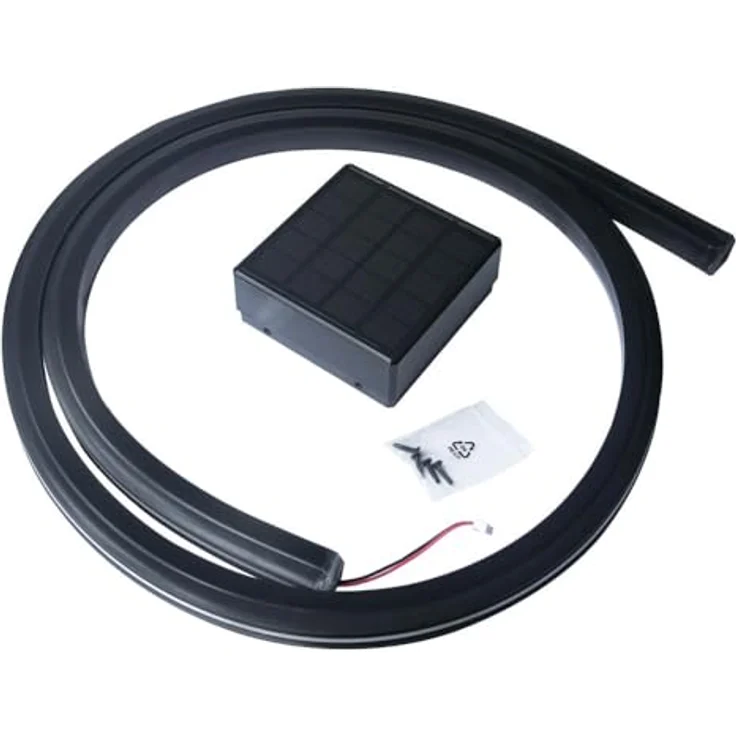 HOME DELUXE DINA DELUXE Zaunpfosten Nutleiste mit integrierter Solar LED Beleuchtung, Schwarz, witterungsbeständig und einfach zu montieren – Bild 9