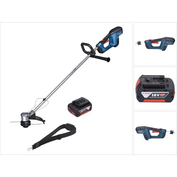Bosch Professional GRT 18V-33, Akku Rasentrimmer 18 V mit 330 mm Schnittbreite, Brushless + 1x 5,0 Ah Akku - ohne Ladegerät