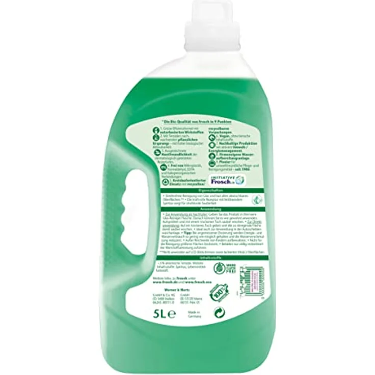 Frosch Glasreiniger Spiritus, Bio-Qualität, 116124, Flasche, 5 Liter – Bild 2