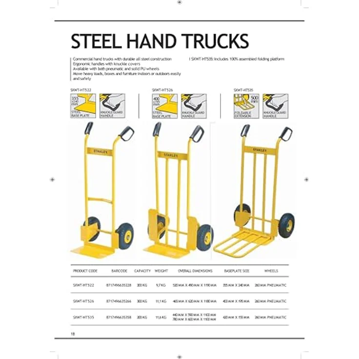 Stanley Sackkarre HT522 Stahl 200 kg – Bild 5
