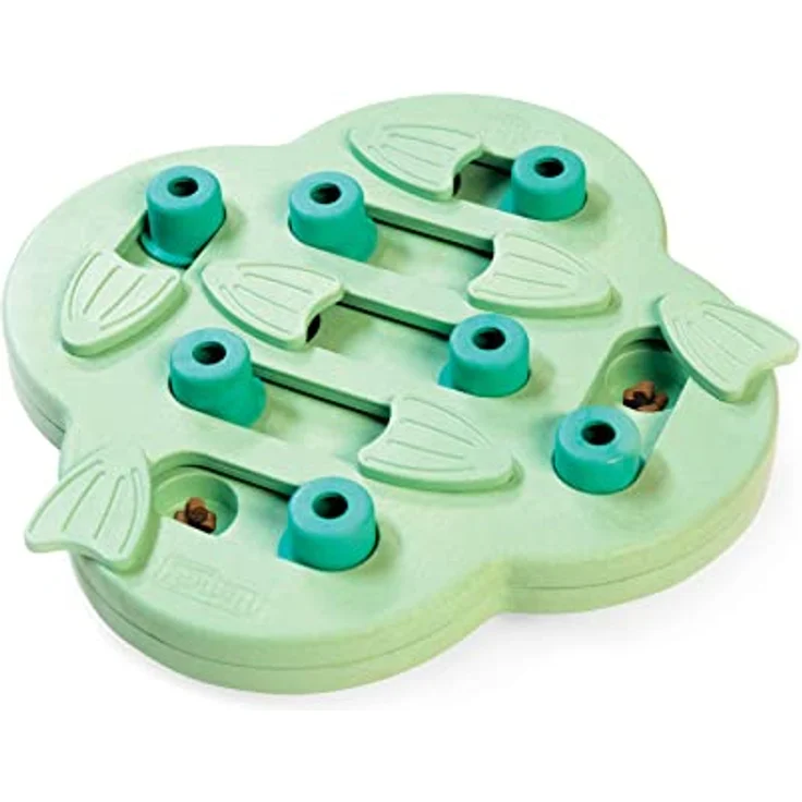Outward Hound Nina Ottosson Puppy Hide n' Slide - Interaktives Leckerli-Denkspielzeug für Hunde - Grün – Bild 1