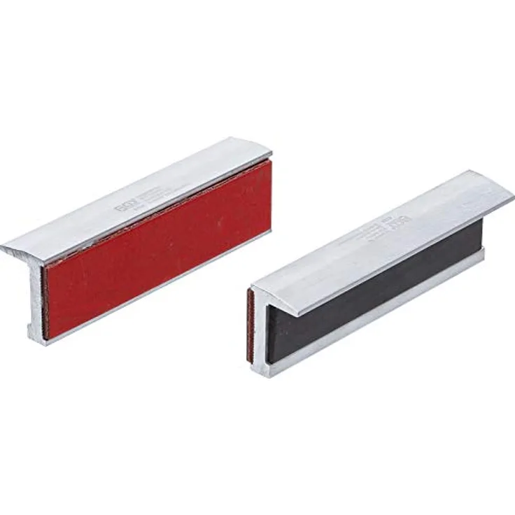 BGS 6798 | Schraubstock-Schutzbacken | Aluminium | Breite 100 mm | 2-tlg. | mit Magnet | Alu | Schonbacken