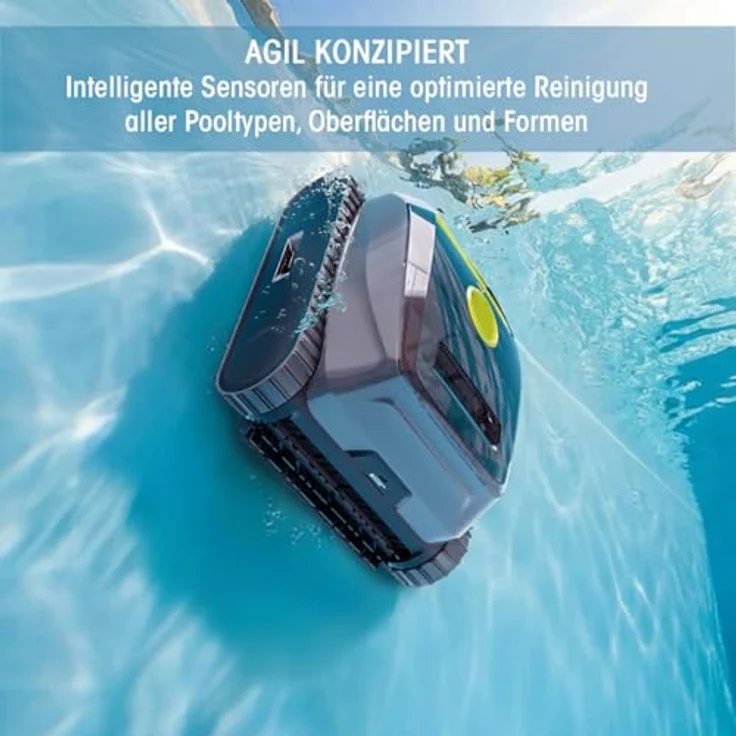 ZODIAC Akku‑Pool‑Roboter 'Freedom Lite', Wi‑Fi‑steuerbar mit 5 Reinigungsmodi und S-Pattern-Navigation, kabellos, für Einbau- und Aufstellpools – Bild 2