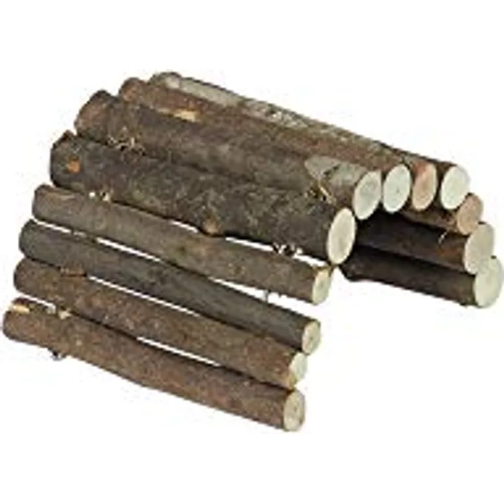 Nobby Woodland Nagerbrücke 21 x 13 cm, Kleintierbrücke aus naturbelassenem Holz, für Hamster und Mäuse