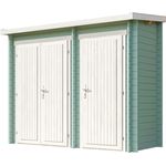 LASITA MAJA Gartenhaus Bari 1, BxT: 280x135 cm, Fichtenholz in 28 mm Blockbohle, Landhausstil, 2 Ersatzschlüssel je Zylinderschloss