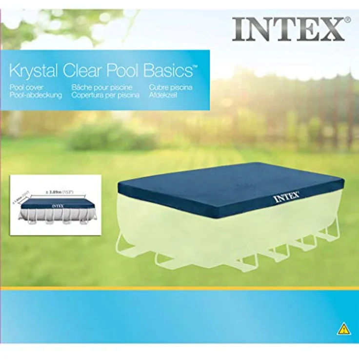 Intex 28037 400x200 cm Poolabdeckung Abdeckplane Poolplane Poolschutz rechteckig – Bild 3