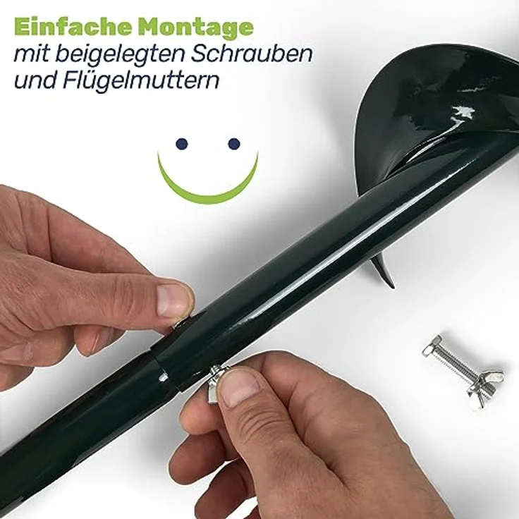 Gravidus Handerdbohrer 95 mm Durchmesser Stahl Kunststoff T-Griff 100 cm lang Erdbohrer – Bild 4