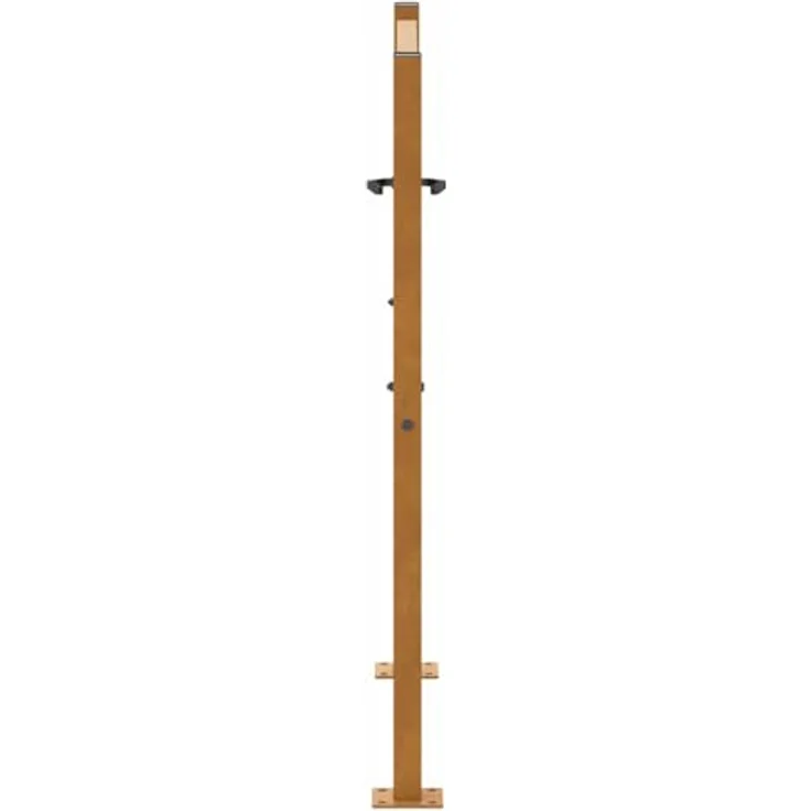 vidaXL Gartentor Gartentor 105x105 cm Wetterfester Stahl Blatt-Design, Rostig, Abschließbar mit 3 Schlüsseln – Bild 6