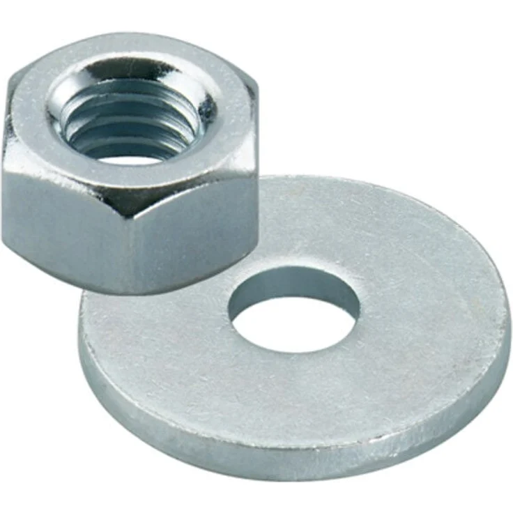 Fischer Muttern/Scheiben für Ankerstangen FIS A M10 A4 b (50 Stk), Durchsteckmontage, Schlüsselweite 17 mm