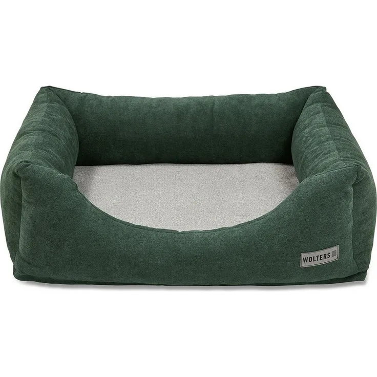 Wolters Tierbett Classic Hundelounge dunkelgrün, hochwertiges Hundebett mit gepolsterten Seitenrändern und abziehbaren Bezügen
